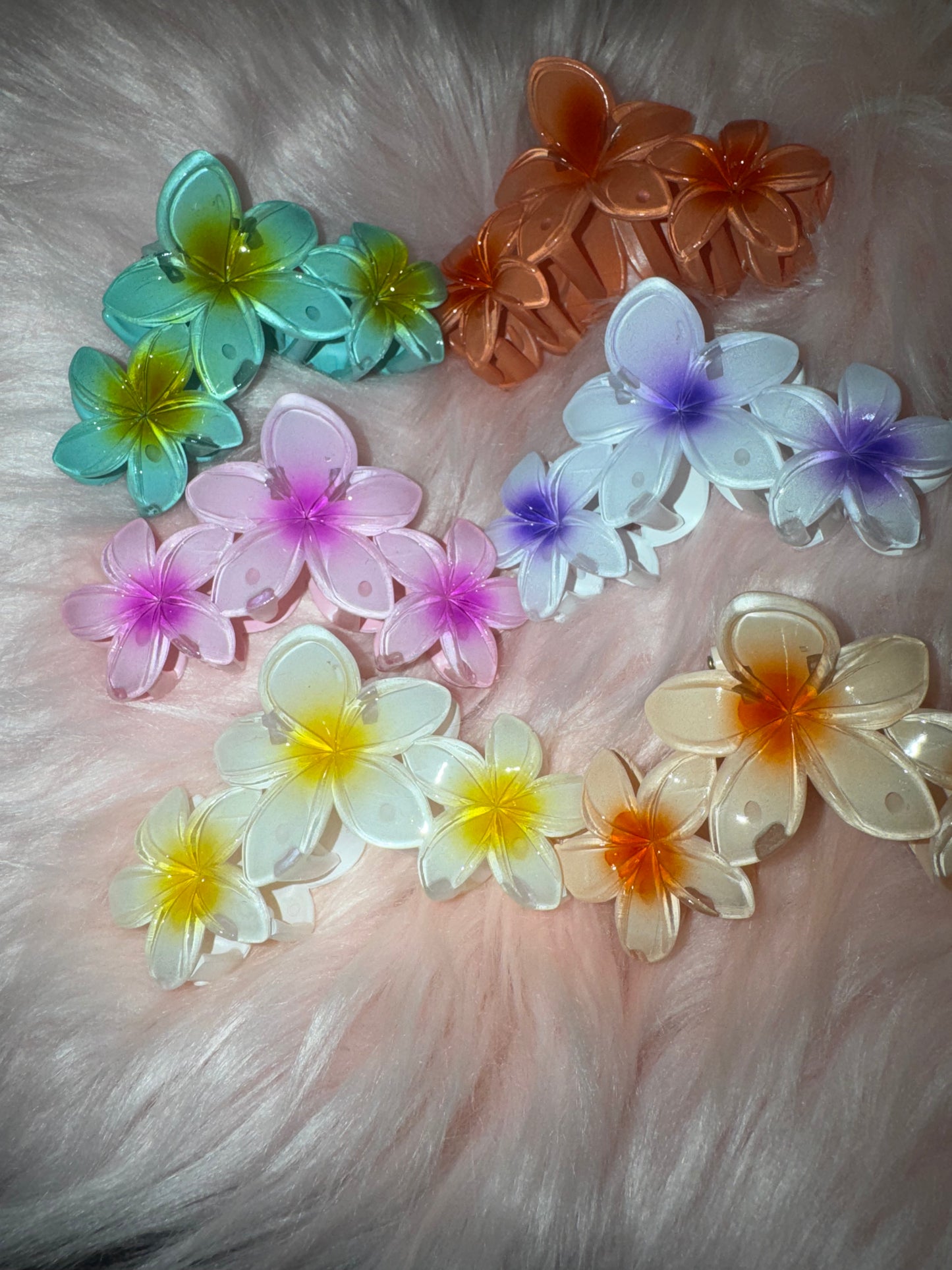 Grande pince à cheveux à 3 fleurs HAWAIEN