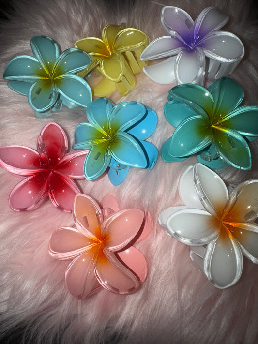 Grande pince à cheveux 1 fleur HAWAIEN