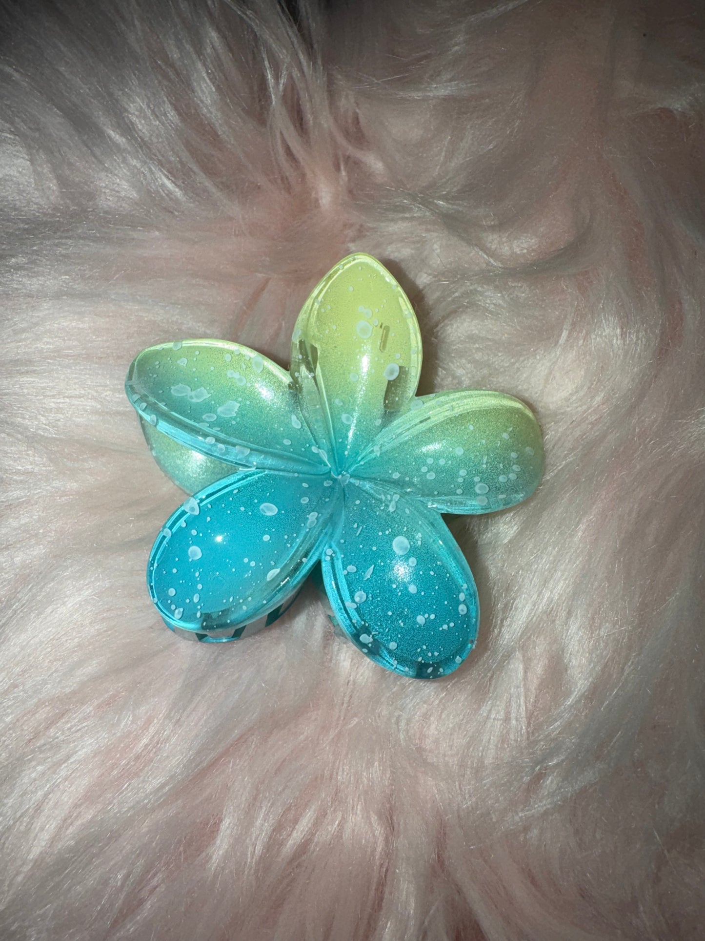 Grande pince 1 fleur double couleur