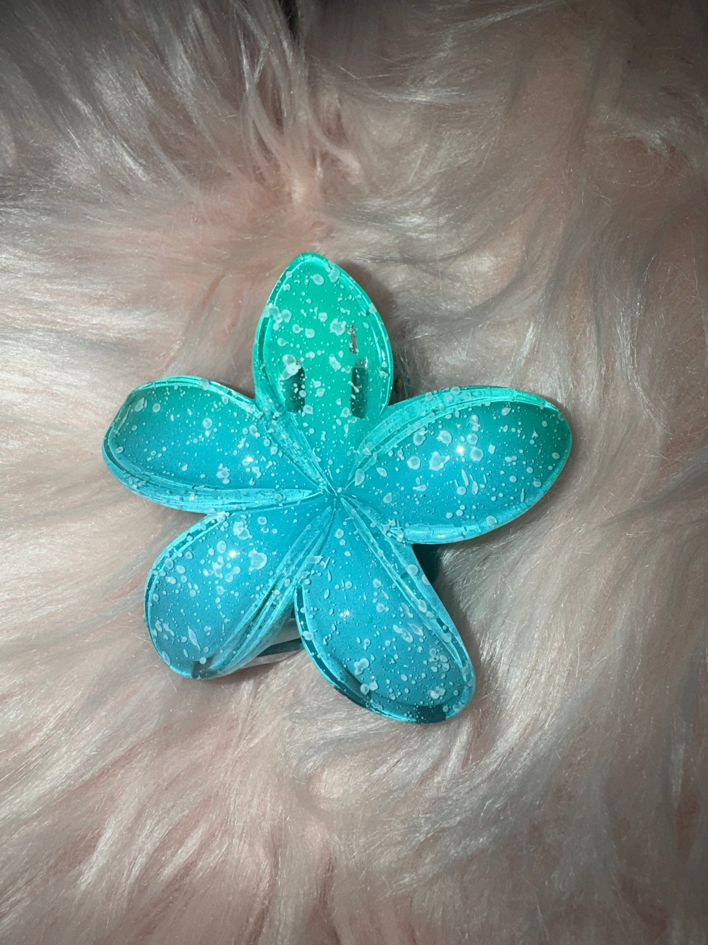 Grande pince 1 fleur double couleur