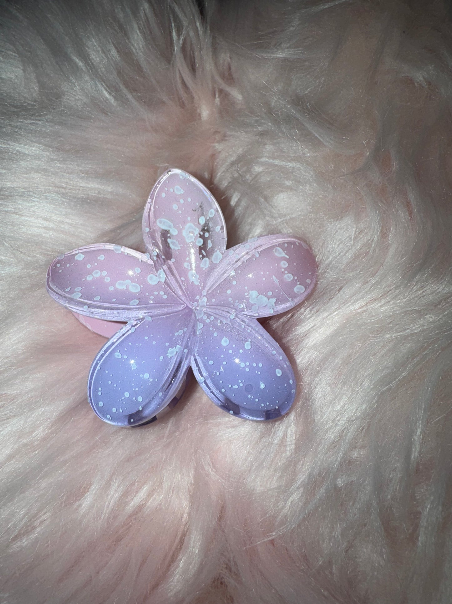 Grande pince 1 fleur double couleur