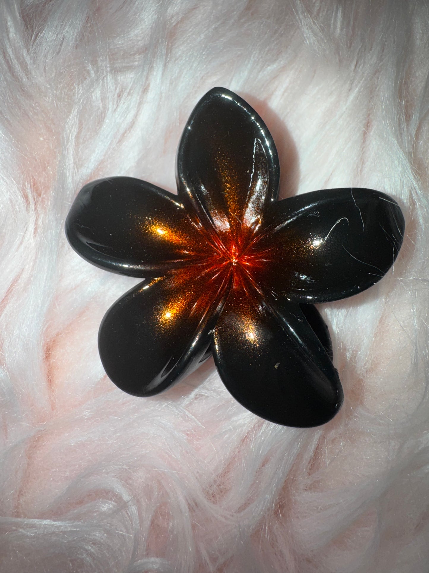 Grande pince 1 fleur noir chromer différente couleurs