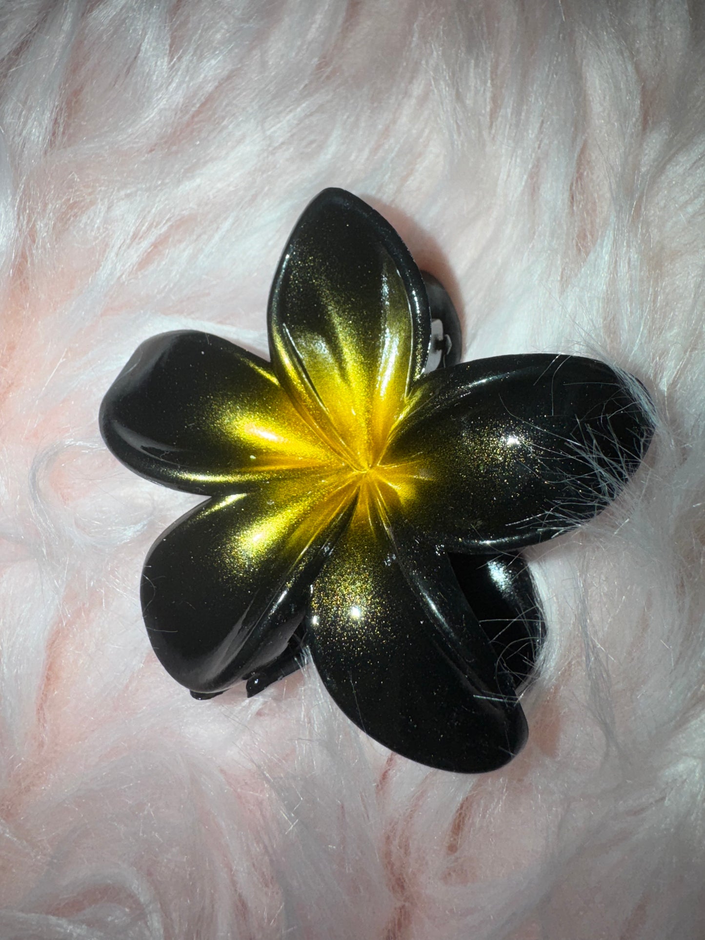 Grande pince 1 fleur noir chromer différente couleurs