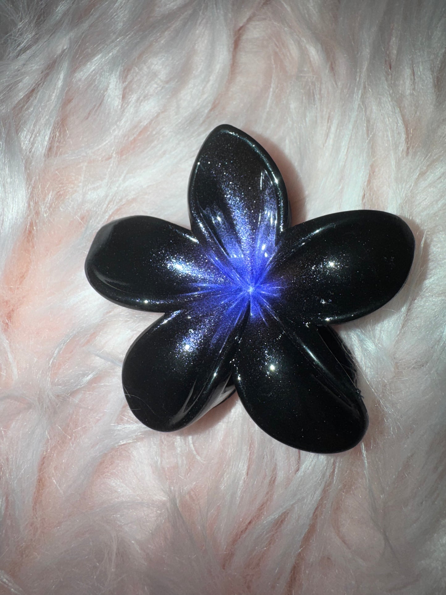 Grande pince 1 fleur noir chromer différente couleurs